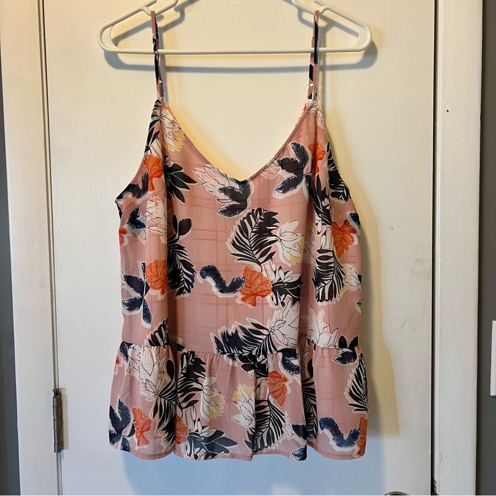 a new day Pink Floral Camisole Top